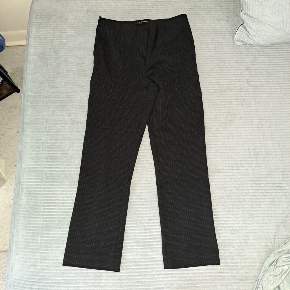Amanda & Chelsea Ankle Pants black with brown dots  Size 8 stretch